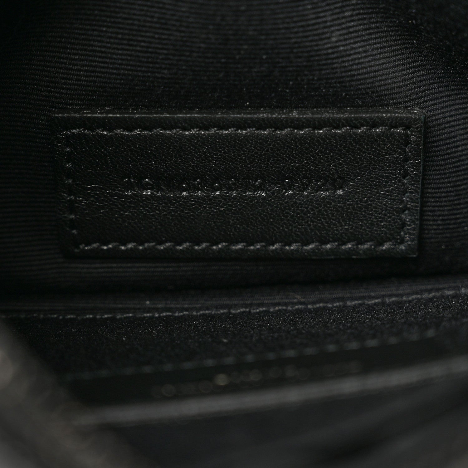 Saint Laurent Grain De Poudre Chevron Monogram Bill Pouch Black 7 of 8