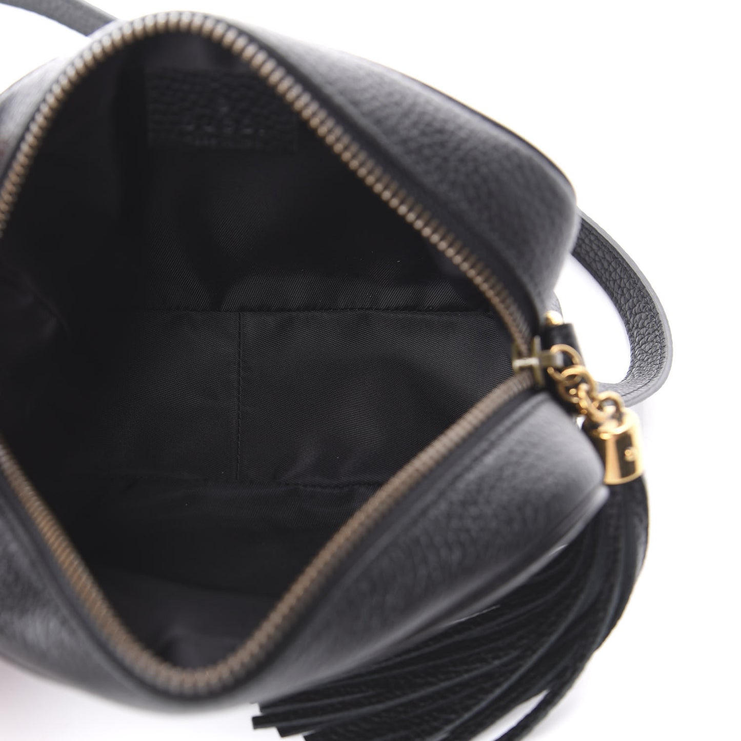 Pebbled Calfskin Mini Soho Disco Bag Black