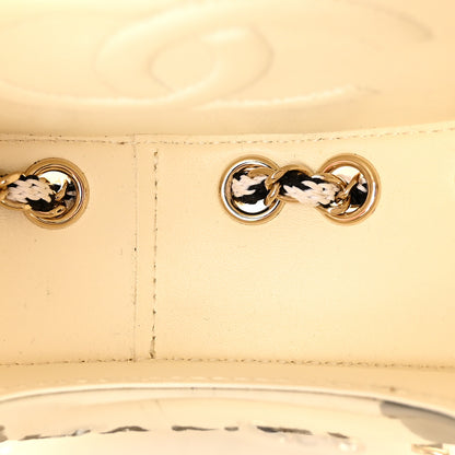 Chanel Lambskin Coco Lifesaver Round Bag Black White 5 of 12