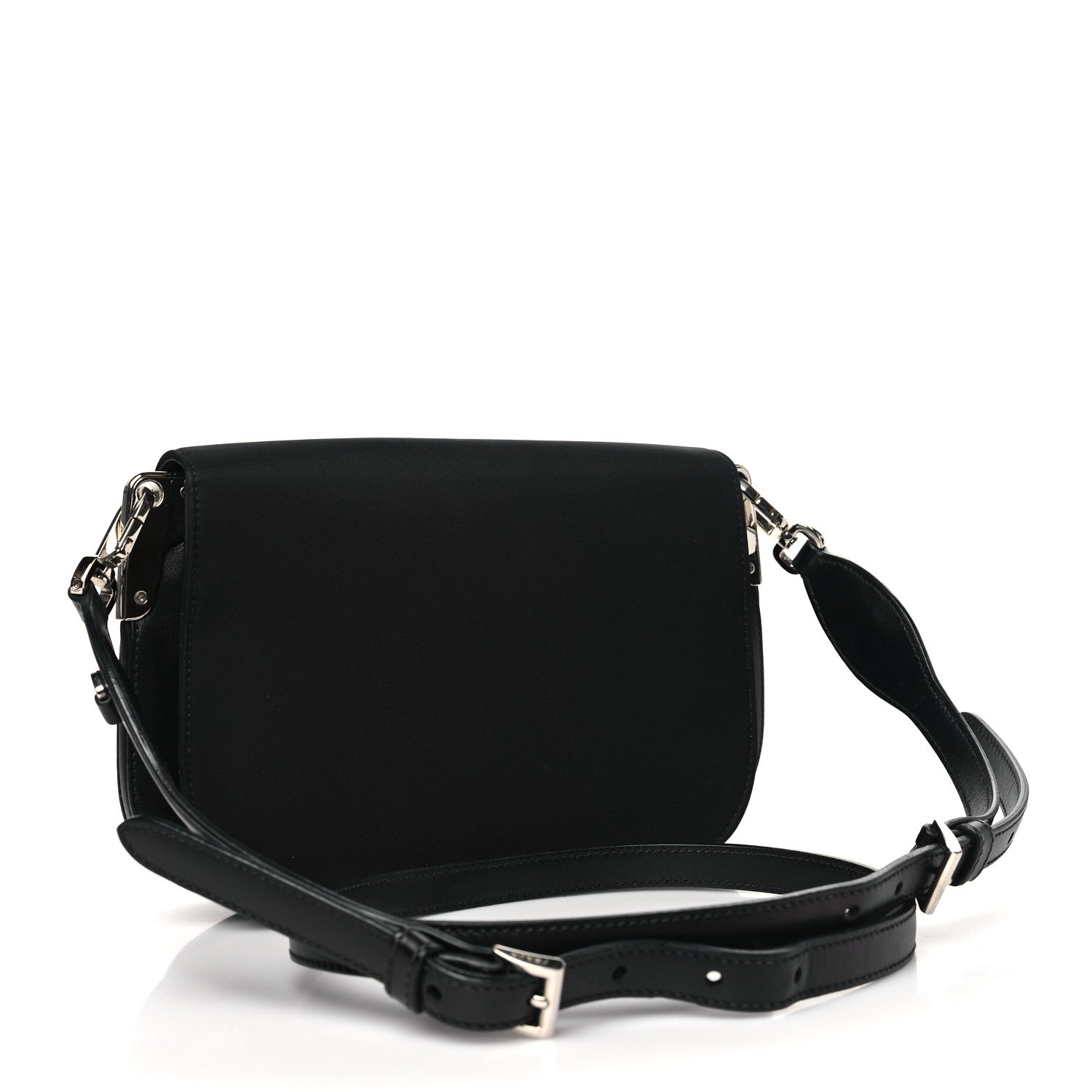 Prada Tessuto Vitello Medium Margit Shoulder Bag Black 3 of 11