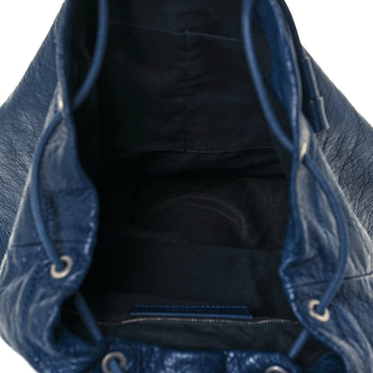 Balenciaga Agneau Classic Hardware S Traveler Backpack Blue Obscur 5 of 12