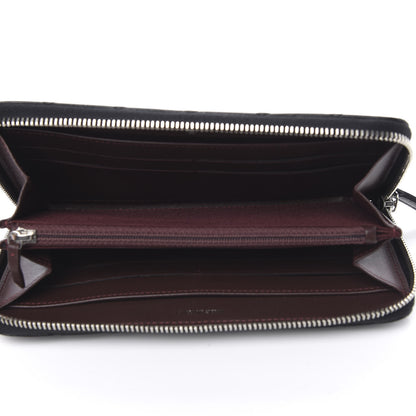 Chanel Lambskin Quilted Large Gusset Zip Around Wallet Black 5 of 9