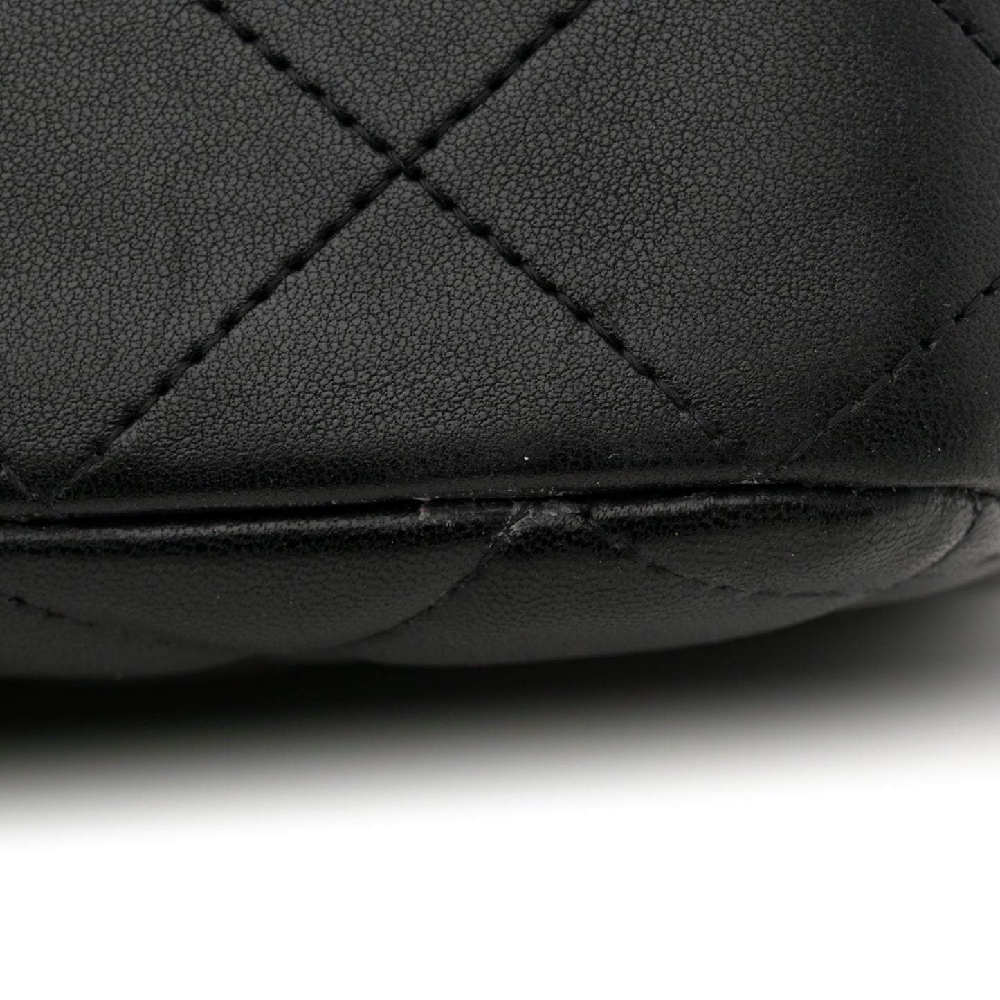 Lambskin Quilted Jumbo Single Flap Black