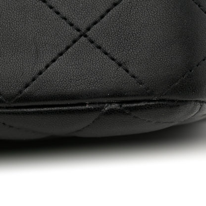 Chanel Lambskin Quilted Jumbo Single Flap Black 11 of 12