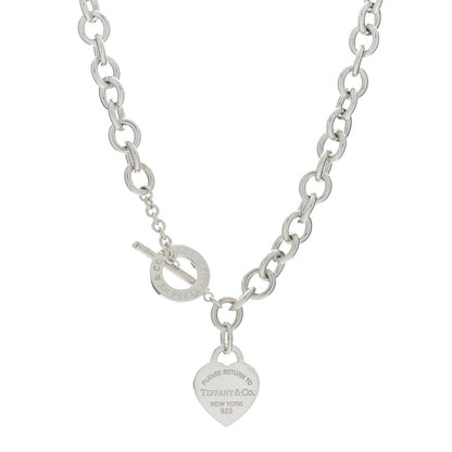 Tiffany Sterling Silver Return to Tiffany Heart Tag Toggle Necklace 1 of 4