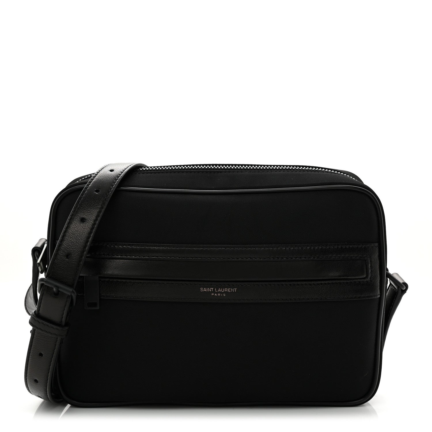 Saint Laurent Lambskin Nylon Small Camp Camera Bag Black 1 of 10