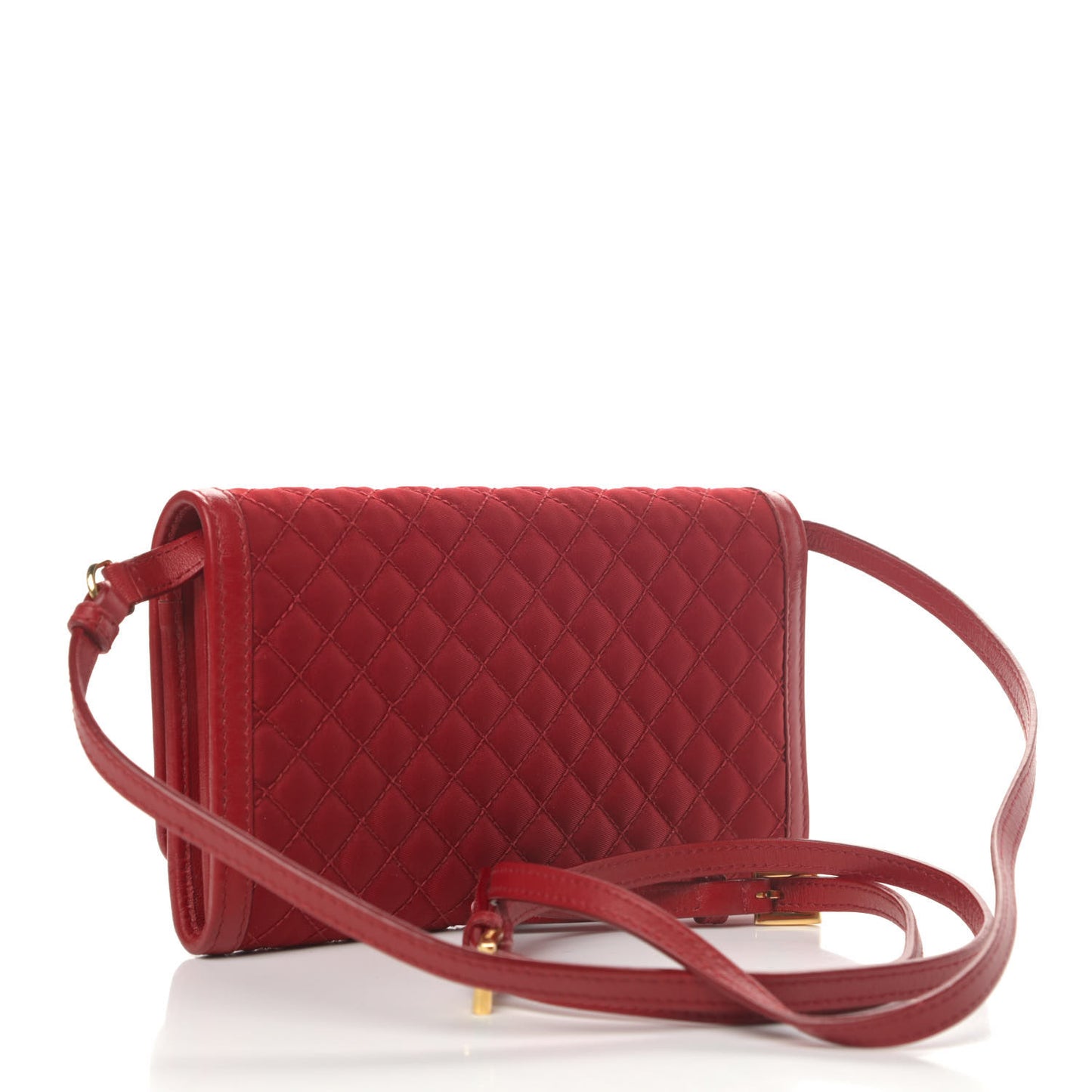 Tessuto Quilted Mini Crossbody Wallet Fuoco