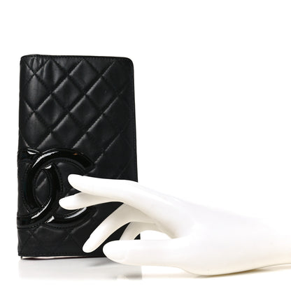 Chanel Calfskin Quilted Cambon Yen Wallet Black 2 of 8
