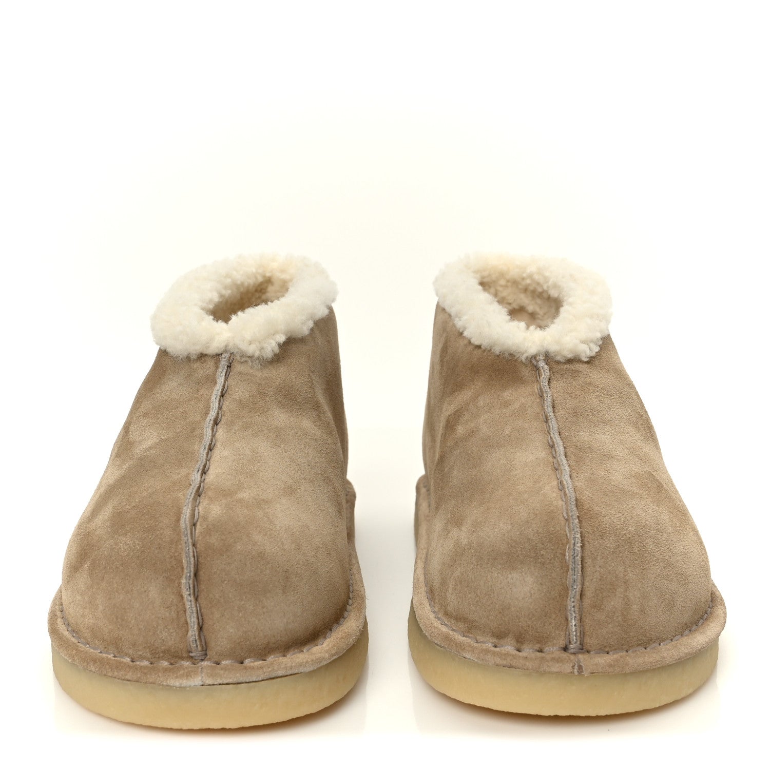 Miu Miu Shearling Suede Ankle Boots 40 Deserto 3 of 10