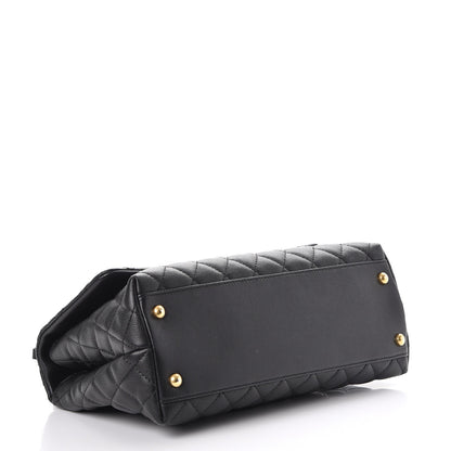 Chanel Caviar Quilted Small Coco Handle Flap Black 4 of 10
