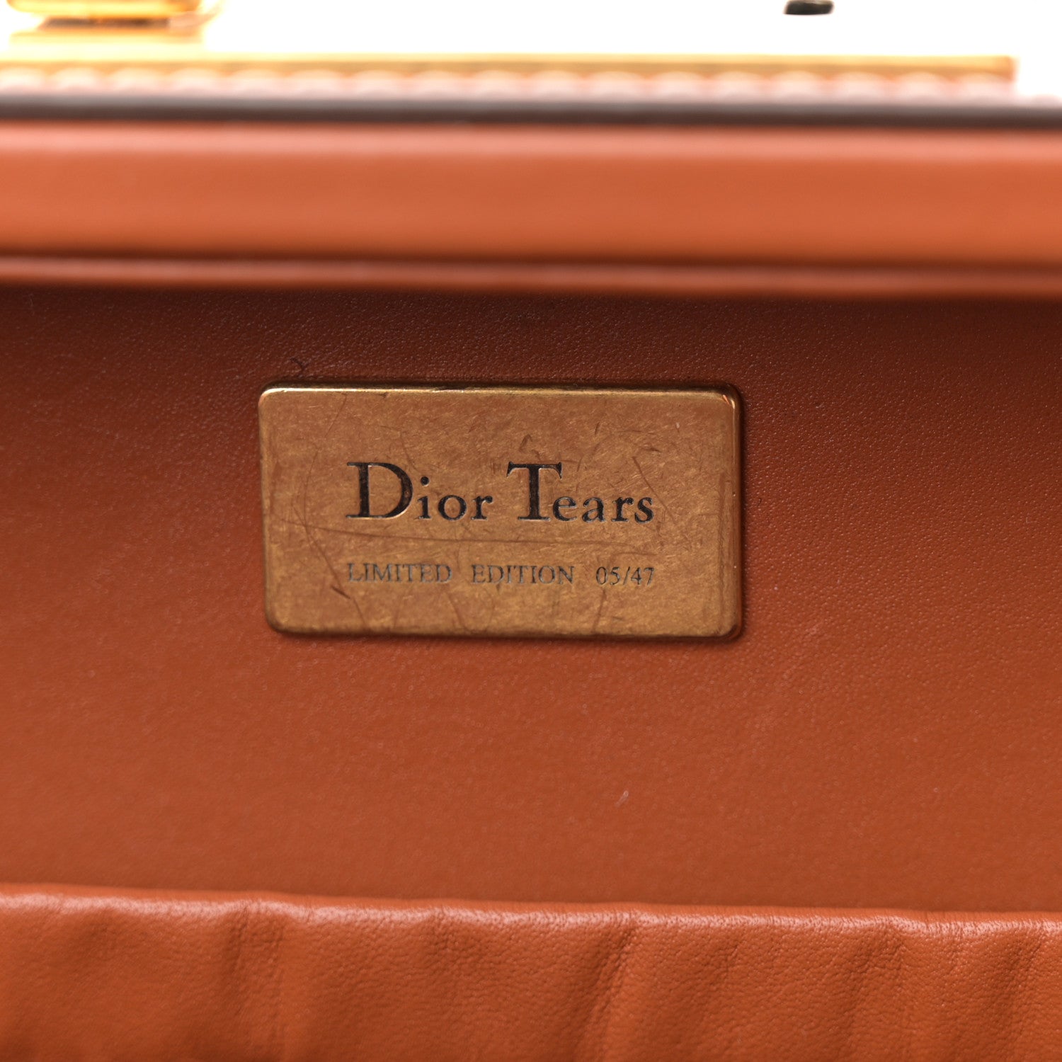 Christian Dior Calfskin Dior Tears Mini Briefcase Brown Red 6 of 10