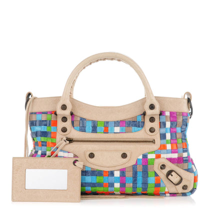 Balenciaga Agneau Lattice Woven Classic Hardware First Multicolor Praline 1 of 8