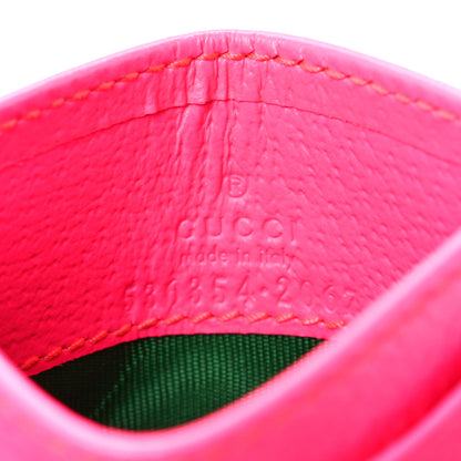 Gucci Calfskin Flora Print Zumi Card Holder Fuxia Fluo 6 of 10
