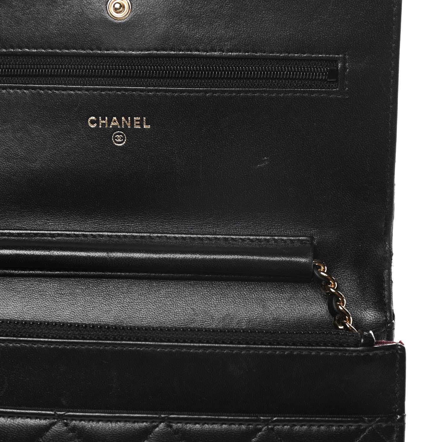Chanel Lambskin Quilted Wallet On Chain WOC Black 14 of 20
