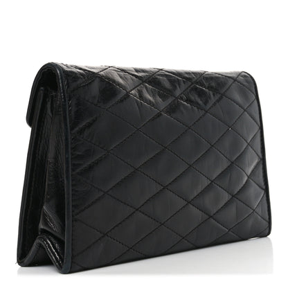 Chanel Lambskin Quilted Flap Pouch Black 3 of 8