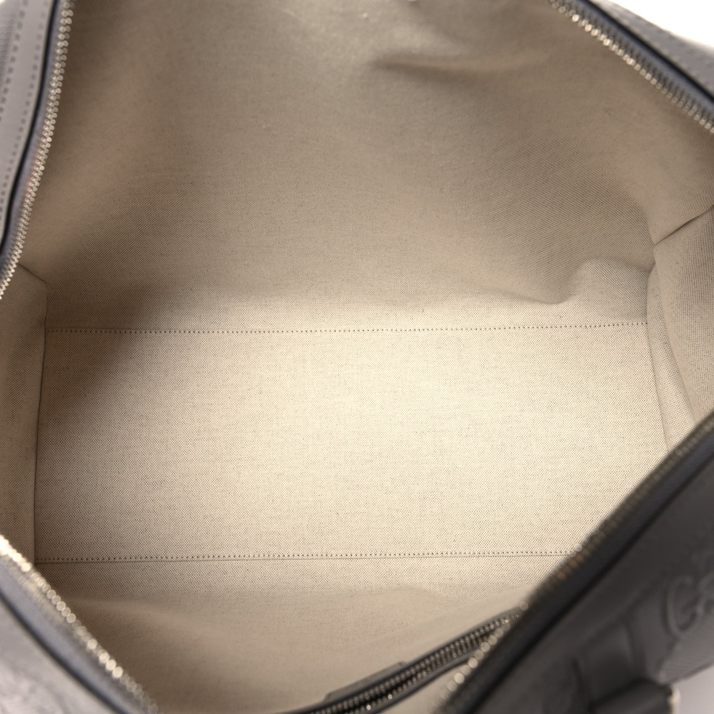 Calfskin GG Tennis Embossed Duffle Bag Grey