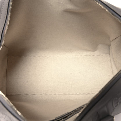 Gucci Calfskin GG Tennis Embossed Duffle Bag Grey 4 of 12