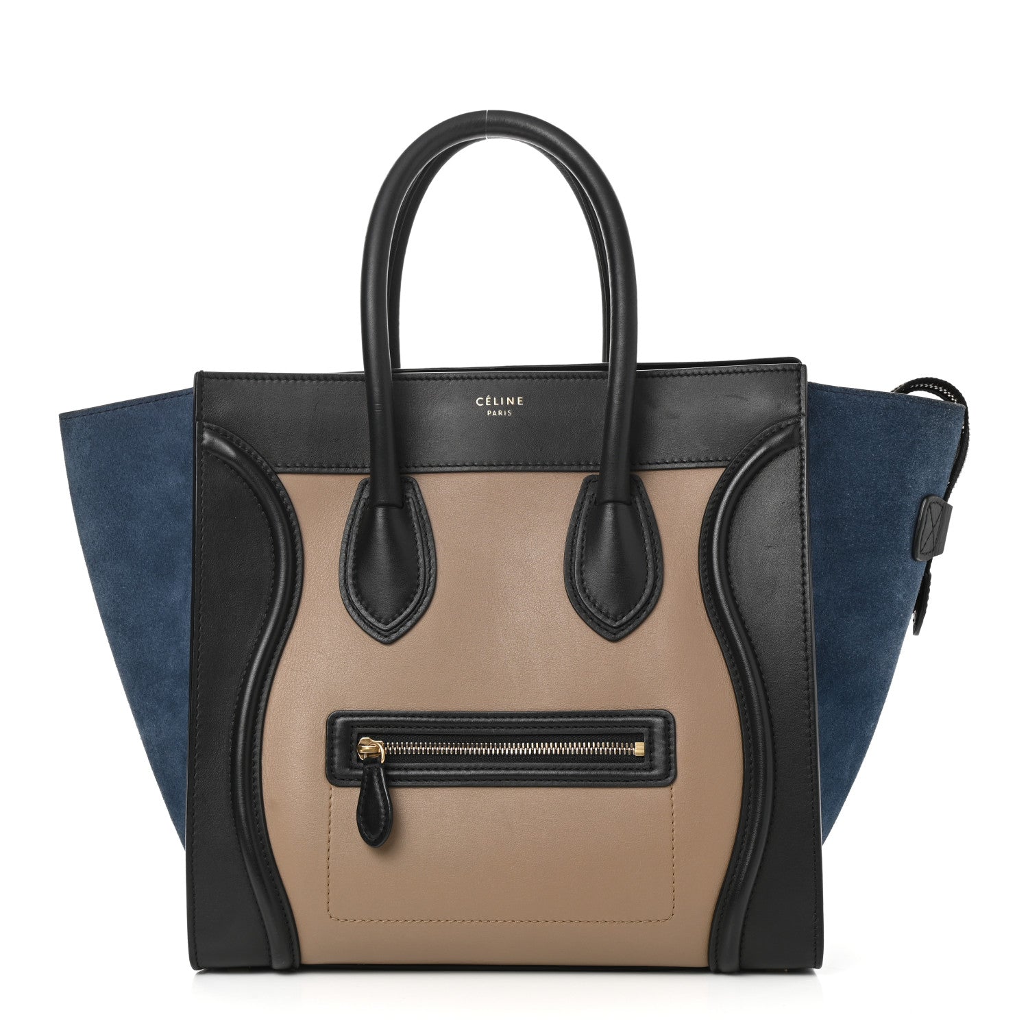 Celine Smooth Calfskin Suede Mini Tri-Color Luggage Beige 1 of 9