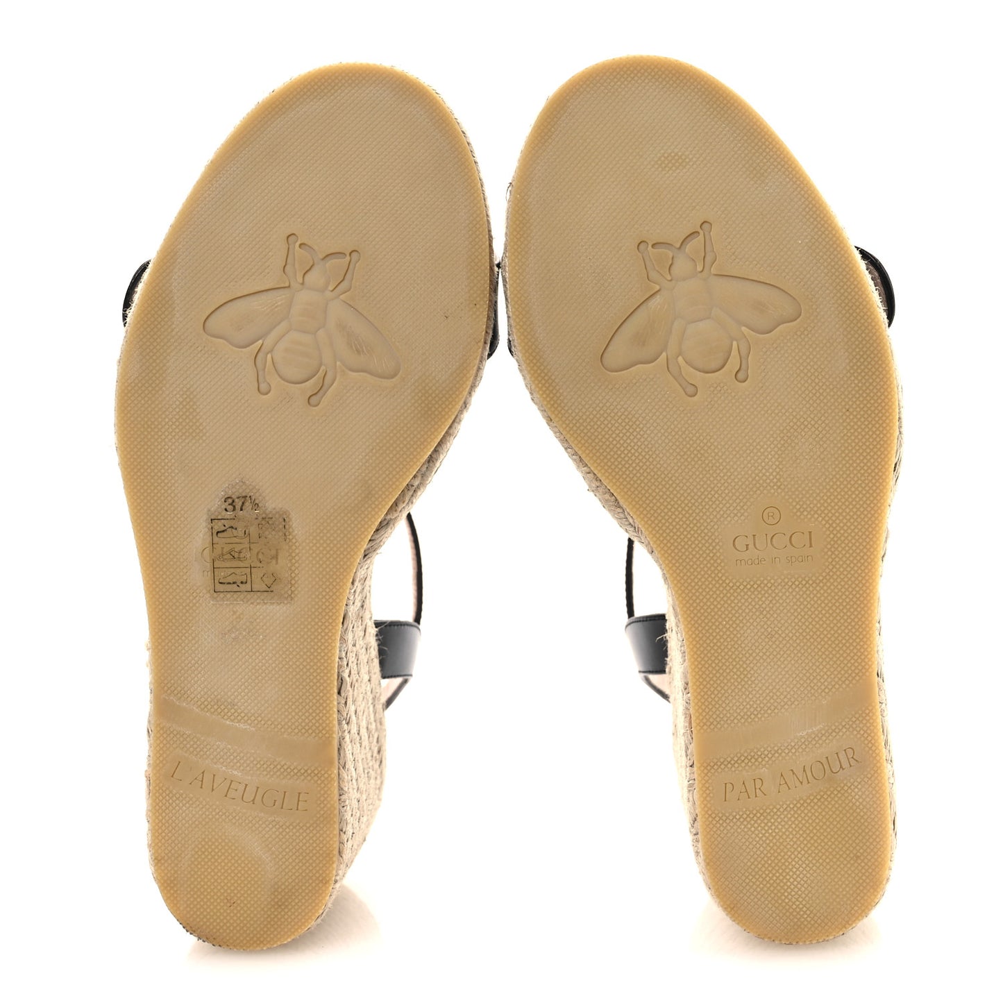 Galassia Aitana Espadrille 10/95mm Wedge Sandals 37.5 Black