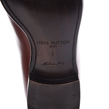 Louis Vuitton Calfskin Mens Santiago Loafers 8 Brown 6 of 10