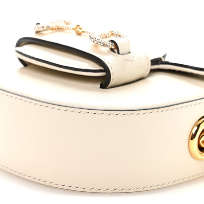 Gucci Azalea Calfskin Crystal GG Monogram Mini Horsebit 1955 Waist Bag Mystic White 11 of 12