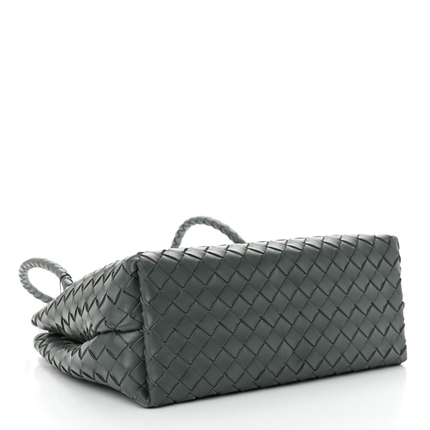 Nappa Intrecciato Medium Andiamo Shoulder Bag Slate