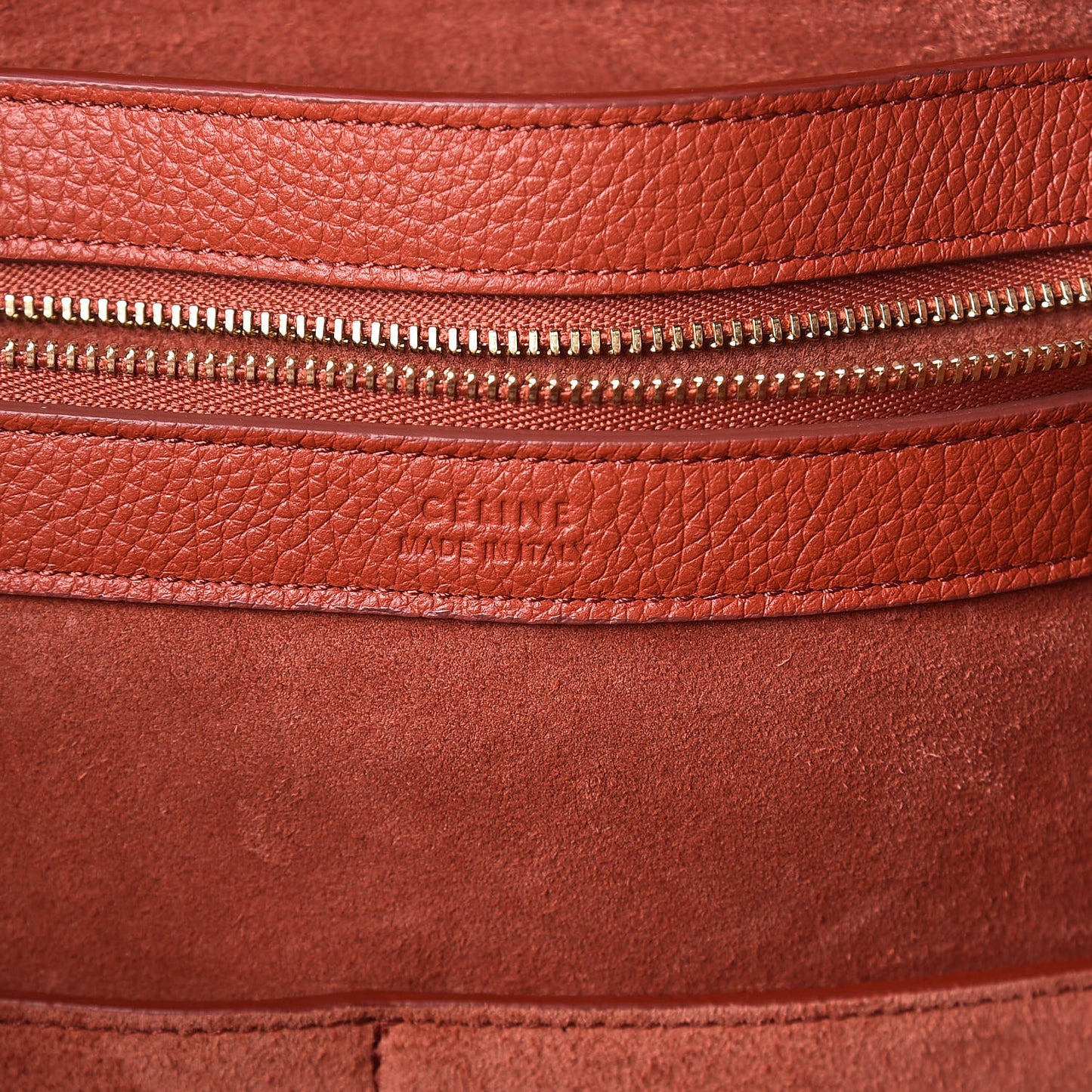 Soft Grained Calfskin Small Belt Cabas Phantom Fox Red