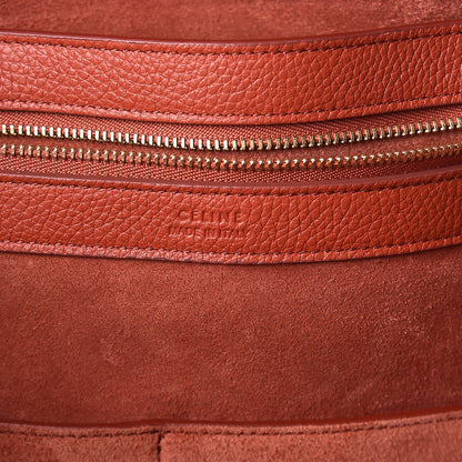Celine Soft Grained Calfskin Small Belt Cabas Phantom Fox Red 7 of 13