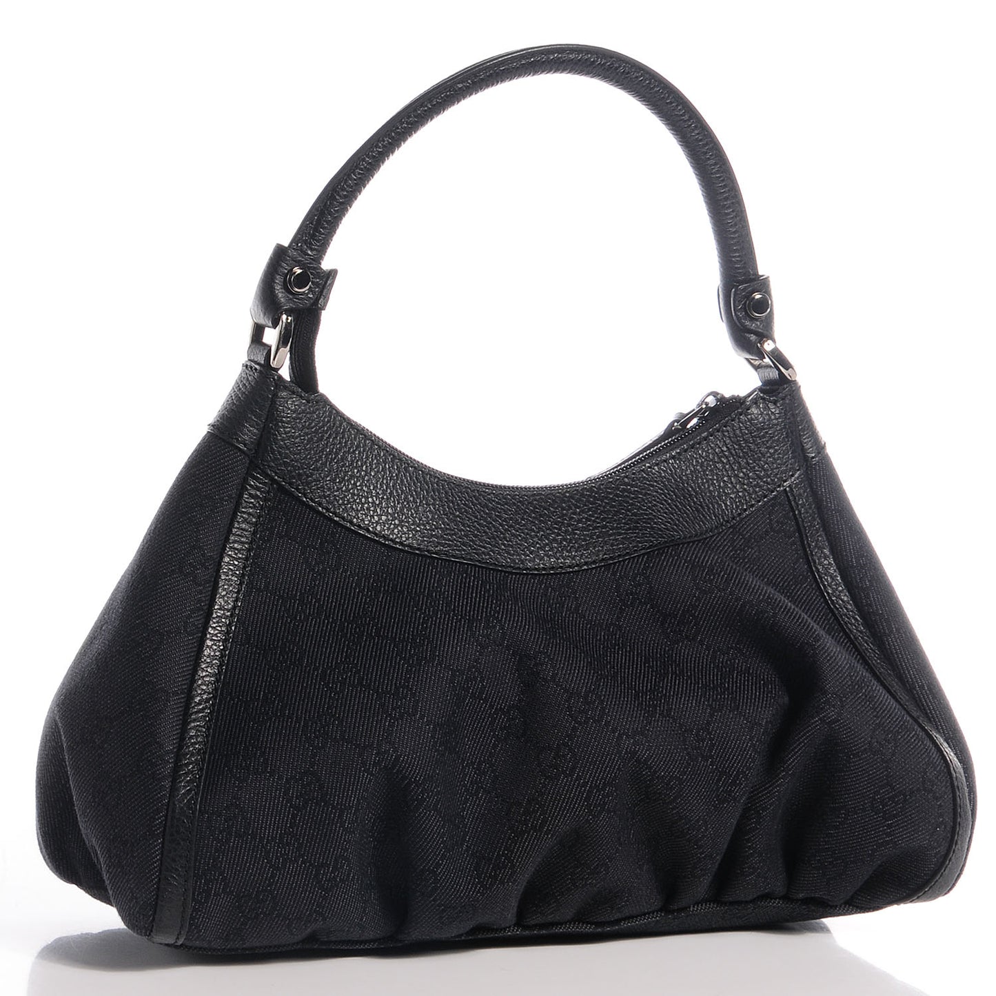 Monogram Medium D Gold Ring Shoulder Bag Black