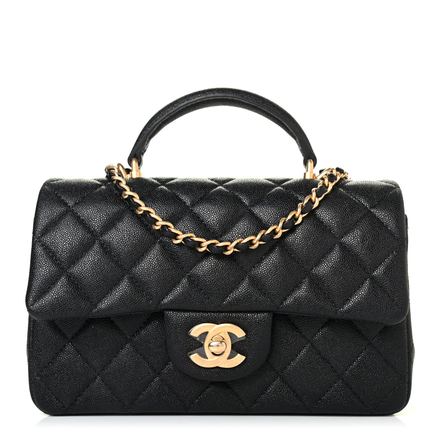Chanel Caviar Quilted Mini Top Handle Rectangular Flap Black 1 of 4