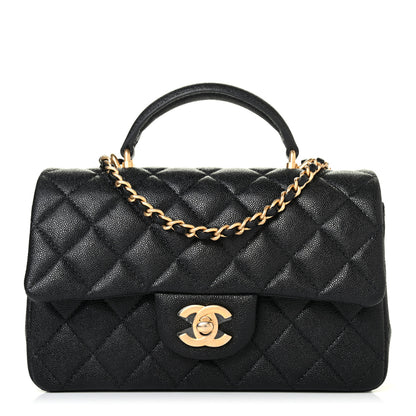 Chanel Caviar Quilted Mini Top Handle Rectangular Flap Black 1 of 4
