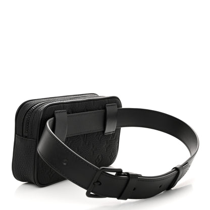 Louis Vuitton Taurillon Monogram Uniformes Solar Ray Soft Pochette Volga Belt Bag Black 3 of 10