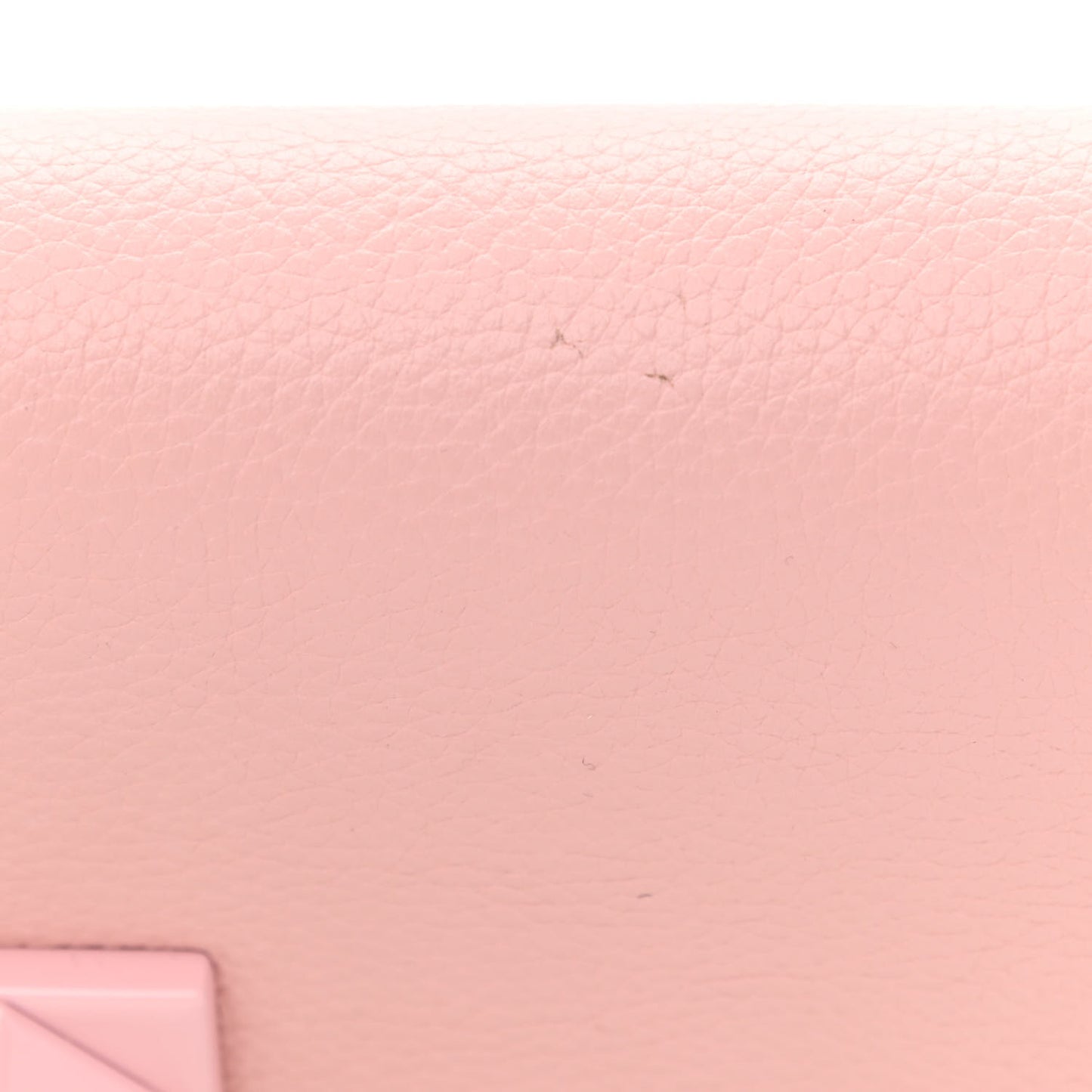 Calfskin Studded Flap Carasky Clutch Rosy