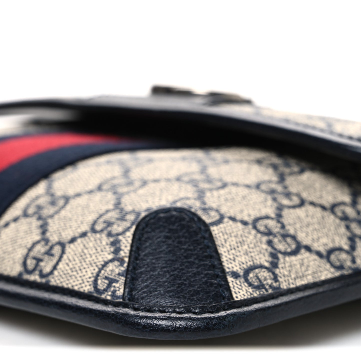 GG Supreme Monogram Web Small Ophidia Belt Bag 95 38 Beige Navy