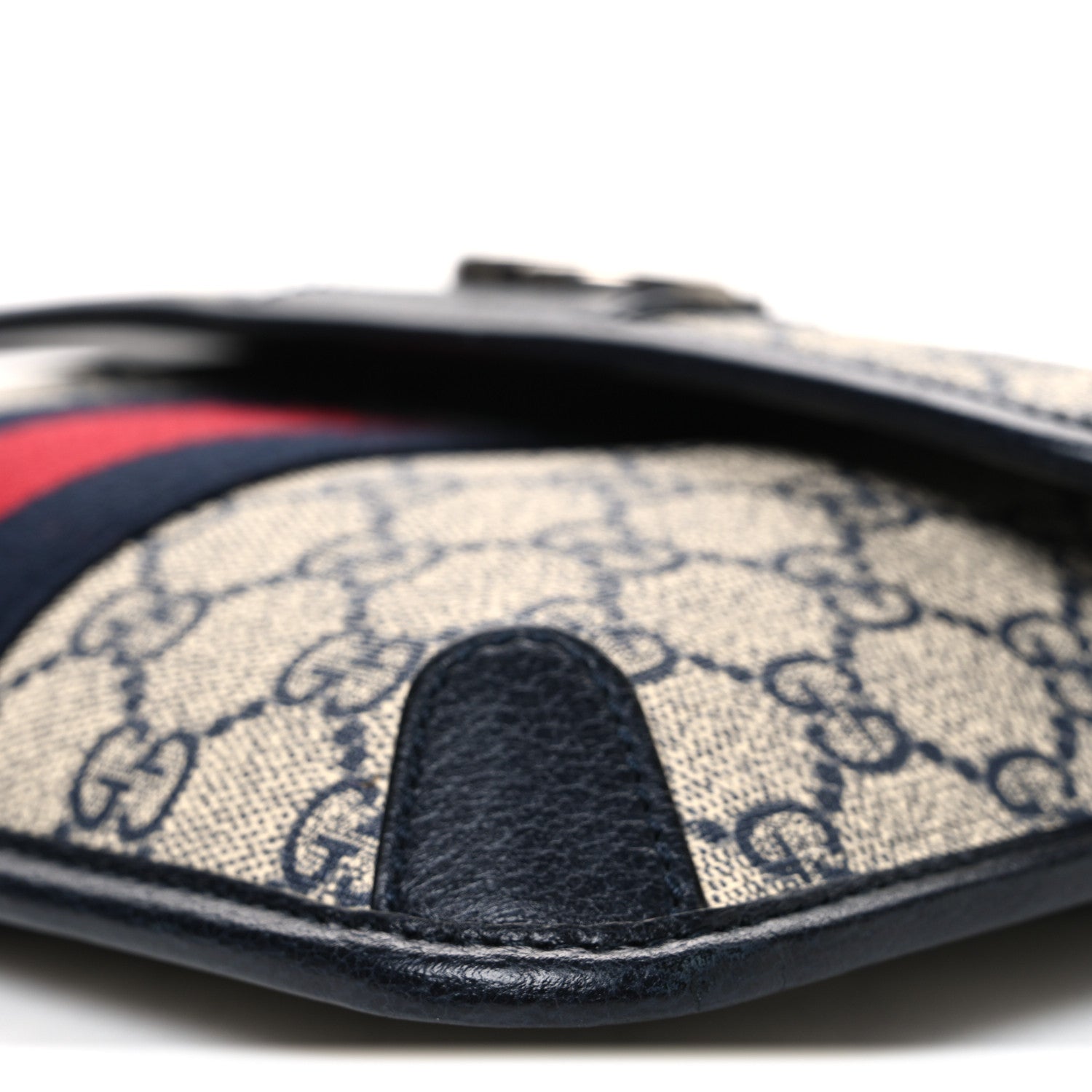 Gucci GG Supreme Monogram Web Small Ophidia Belt Bag 95 38 Beige Navy 10 of 10
