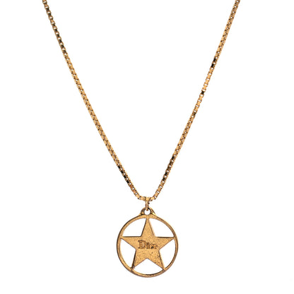 Christian Dior Metal Star Necklace Gold 1 of 5