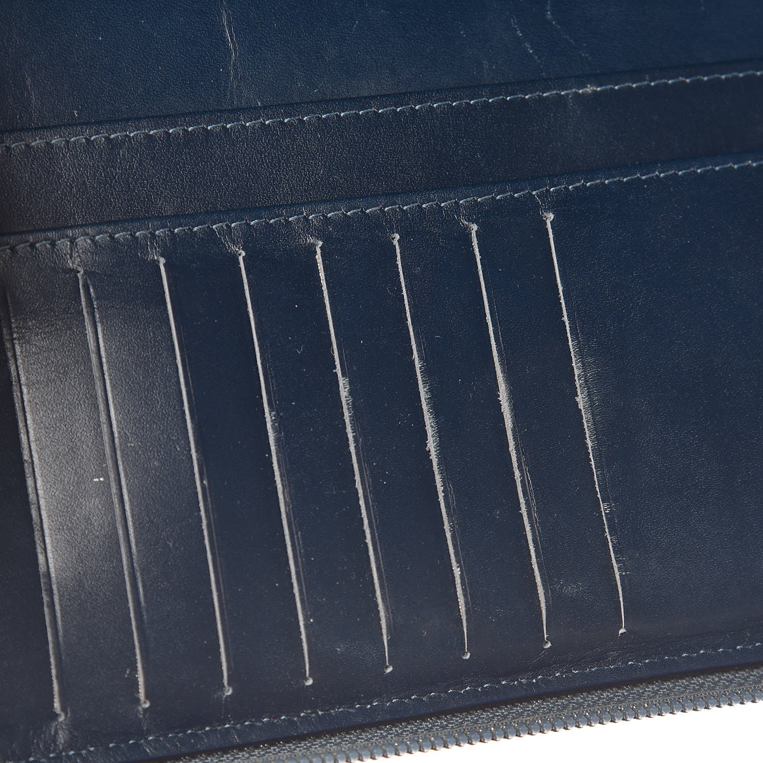 Chanel Caviar Large CC Timeless Zip Around Organizer Wallet Blue 18 of 23