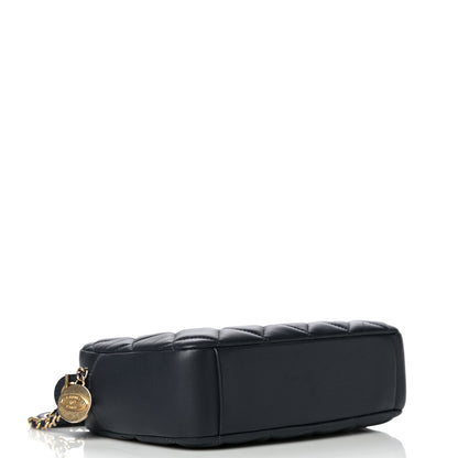 Chanel Lambskin Diamond CC Small Camera Case Dark Blue 2 of 11