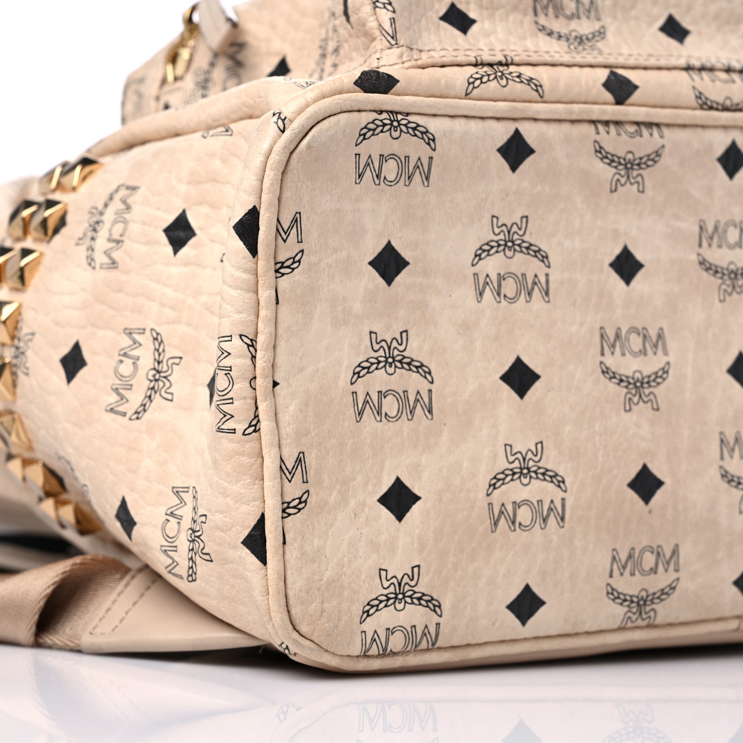 Visetos Small Side Stud Stark Backpack Beige