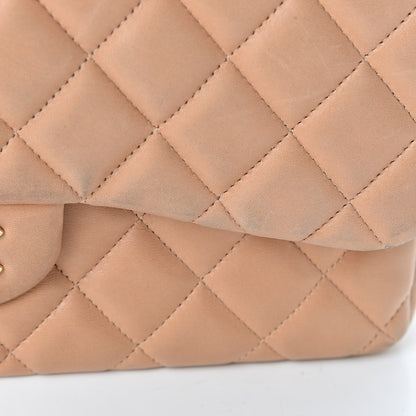 Chanel Lambskin Quilted Jumbo Double Flap Beige Clair 19 of 25