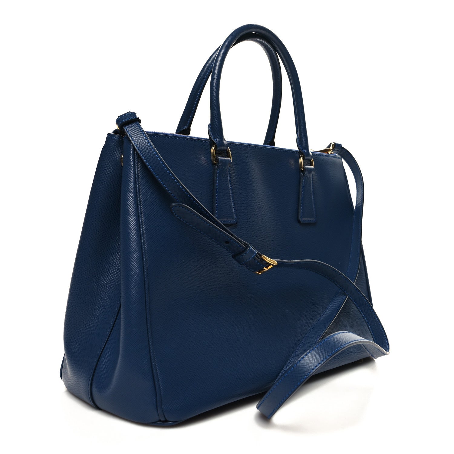 Prada Saffiano Medium Galleria Double Zip Tote Bluette 3 of 14