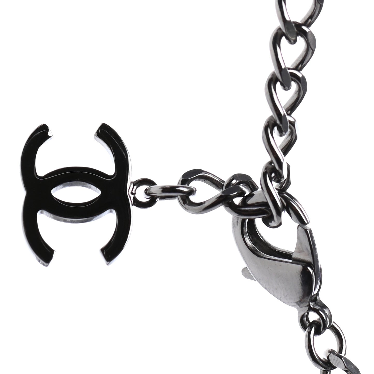 Ruthenium Crystal Chain CC Choker Silver