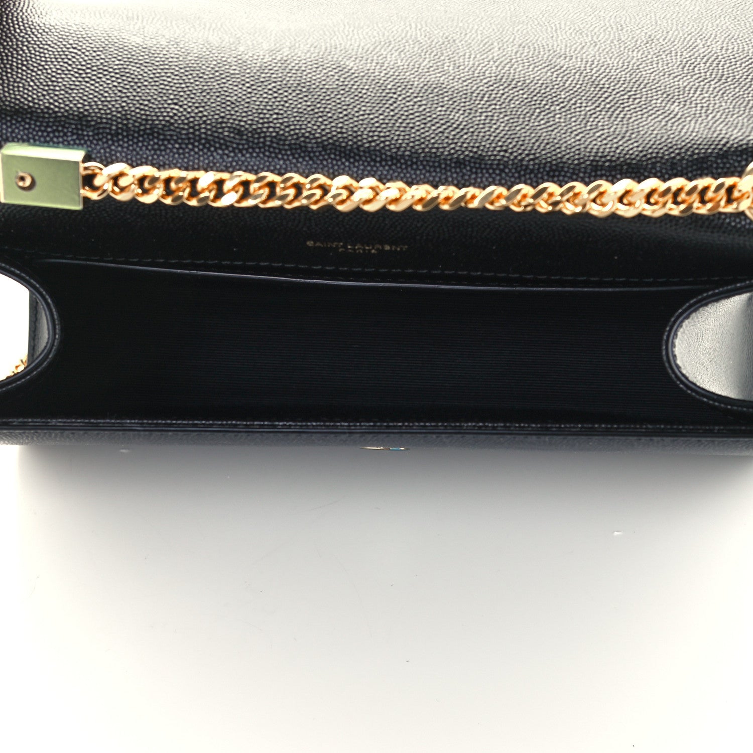 Saint Laurent Grain De Poudre Medium Classic Monogram Kate Satchel Black 5 of 11