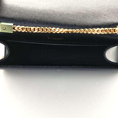 Saint Laurent Grain De Poudre Medium Classic Monogram Kate Satchel Black 5 of 11