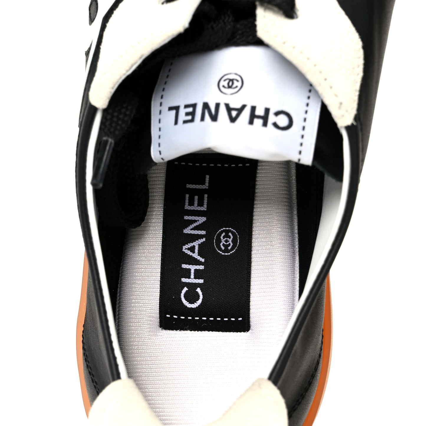 Calfskin Embossed Suede Sneakers 40 Black White