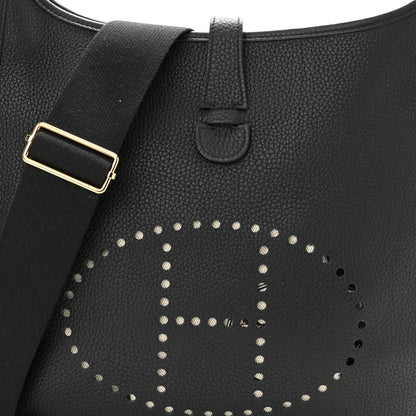 Hermes Taurillon Clemence Evelyne III GM Black 6 of 10