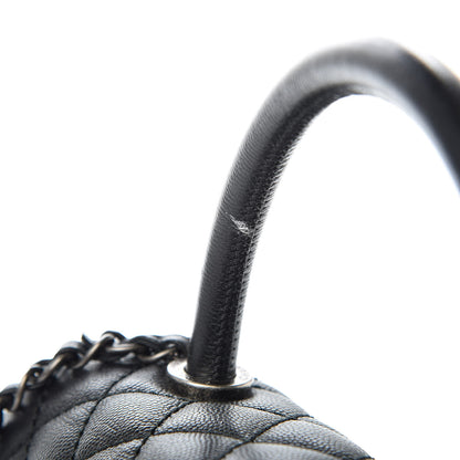 Chanel Caviar Quilted Small Coco Handle Flap Black 9 of 12