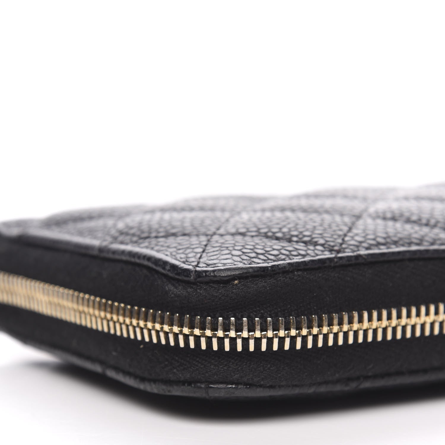 Chanel Caviar Quilted Large Gusset Zip Around Wallet Black 8 of 13