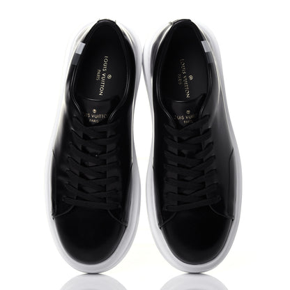 Louis Vuitton Glazed Calfskin Mens Beverly Hills Sneakers 5.5 Black 6 of 11