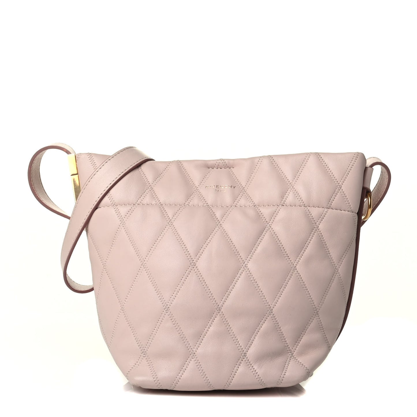 Lambskin Quilted Mini GV Bucket Bag Pink